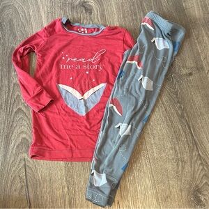 Kickee Pants Red 4t Kids Pajama Set